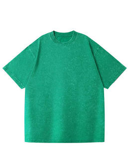 T-shirts en coton de haute qualité pour hommes, style décontracté, avec bords usés, coutures inversées, épaules tombantes, manches courtes, personnalisables - Product Image 1