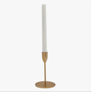 Minimalist Gold Metal Taper <b>Candle</b> <b>Holders</b> with Slim <b>Rod</b> and Round Base for Modern Dining Table and Wedding Centerpiece - Product Image 2