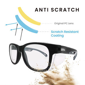 Co-injected Temple Safety Eyewear EN166F Certified Anti-Fog Anti-Scratch UV385 - Product Image 3