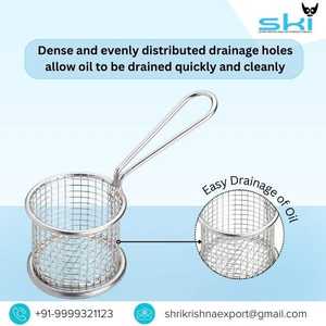 Cesta para servir mini papas fritas de acero inoxidable Bold Blossom, la más vendida, para patatas fritas, nuggets y pollo, utensilios de mesa y servicio. - Product Image 6