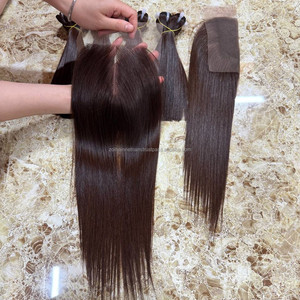 Lots de Cheveux Humains en Gros, Tissages et Extensions de Cheveux avec Fermeture en Dentelle pour Perruques, Perruques Frontales en Dentelle de Cheveux Humains, Cheveux Bruts - Product Image 3