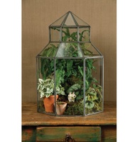 Terrarium en verre borosilicate antique, pot de fleurs, boîte de présentation pour plantes aériennes, support pour plantes succulentes et mousse, décoration artistique