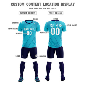 Ensembles de maillots de football américain pour hommes, nom de l'équipe, manches courtes, impression numérique personnalisée, séchage rapide, 100% coton, anti-UV, léger - Product Image 5