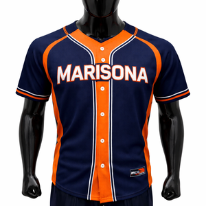 Uniforme d'équipe de baseball personnalisé pour les écoles, coupe athlétique courte, tissu respirant à séchage rapide en laine/viscose, nom du joueur sublimé personnalisé - Product Image 1