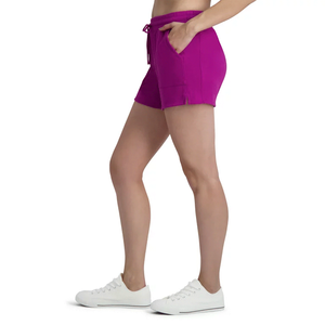 Shorts Décontractés de Fitness OEM en Gros de Haute Qualité, Respirants, Imprimés Personnalisés, 100% Coton, Taille Élastique, Taille Haute - Product Image 2