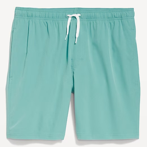 Forever Men's Blue Solid Board <b>Shorts</b> with Drawstring Waist Casual Style <b>Quick</b> <b>Dry</b> Nylon/Spandex - Product Image 5