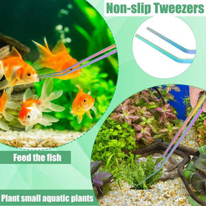 Pinzas y tijeras para peces, juego completo de herramientas modernas para acuarios plantados, embudo de acero inoxidable para plantas acuáticas, bolsa gris - Product Image 3