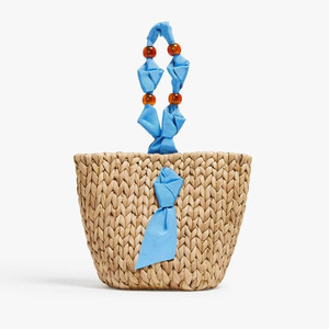 Bolso Tote de Paja Tejida Ecológico Rectangular de Jacinto de Agua Estilo Boho para Playa de Verano, Moderno y Multifuncional, Hecho en Vietnam - Product Image 5