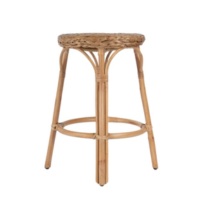 Taburetes de bar redondos de ratán ecológicos hechos a mano con asiento de jacinto de agua tejido para muebles de cocina y bar de Vietnam - Product Image 2
