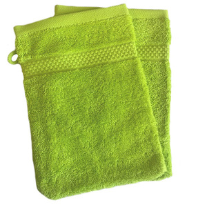 Gants de lavage de luxe en tissu éponge, teints unis, jetables, écologiques, biologiques, 100 % coton, doux pour la peau, séchage rapide, utilisation facile - Product Image 1