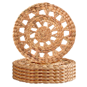 Unique Water Hyacinth <b>Table</b> <b>Mat</b> Wholesale, Eco-Friendly Handwoven Placemat For Boho Wedding Event Decor From Vietnam - Product Image 2