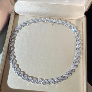 สร้อยคอหรูหราชุบทอง 18K ประดับเพชรโมอิสซาไนต์แบบไมโครเพฟ สไตล์ฮิปฮอป สำหรับทุกเพศ เหมาะสำหรับใส่ทุกวัน - Product Image 1
