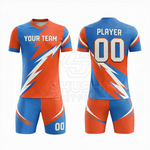 Camiseta de Fútbol de Manga Corta con Cuello en V para Hombre, Uniforme Deportivo Personalizado de Secado Rápido y Tejido Transpirable - Product Image 2