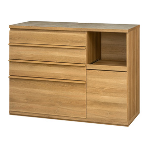 Modern Wood Living Room & Home Office Cabinet <b>with</b> 2 <b>Drawers</b> and 2 Shelves Antique Luxury Design <b>Storage</b> Furniture - Product Image 1