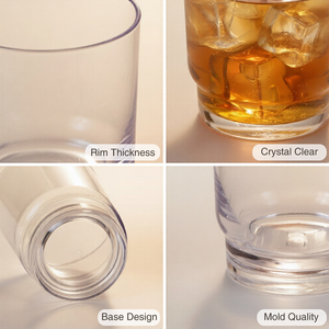 [Holar] Taiwan Made Shatterproof Reusable Old Fashioned 9oz <b>Plastic</b> <b>Drinkware</b> for Home Restaurants Catering - Product Image 4