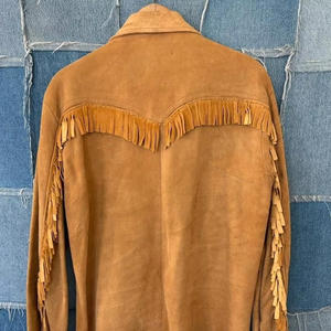 Veste en daim à franges de style western pour homme et femme, finition douce, OEM - Product Image 5