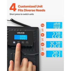 Balance postale numérique à affichage LCD commerciale à double précision 660 lb, balance à bagages avec fonction de maintien/tare, câble de charge de batterie - Product Image 3
