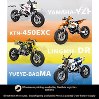 Modelo de Vehículo de Carreras de Motos para Armar, Juguete DIY de Bloques de Construcción de Plástico con Partículas Pequeñas, Regalo para Niños