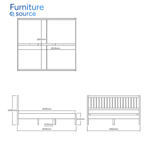 Marco de cama de alta calidad-Marco elegante y fuerte para marco de cama tamaño King o Queen-Para viviendas de EE. UU.-De FÁBRICA DE Vietnam - Product Image 3