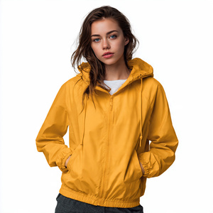Chaqueta Cortavientos Impermeable para Mujer con Capucha y Cremallera, Manga Larga, para Calle, Aire Libre y Camping - Product Image 4