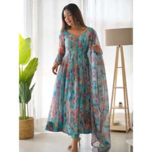 Belle robe Anarkali pour les fêtes XS Taille Pent et Dupatta Outfit - Product Image 2