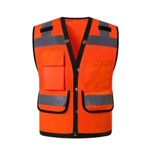 Gilet de sécurité en tissu tricoté de haute qualité, vente en gros, haute visibilité, réfléchissant, imperméable, ANSI Classe 2 EN ISO 20471 Classe 1 - Product Image 5