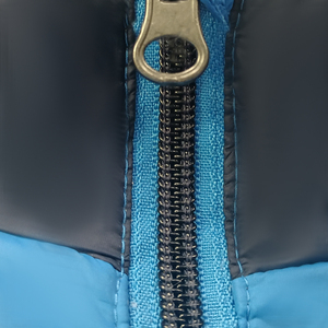 Veste matelassée à capuche bleue personnalisée avec fermeture éclair, coupe-vent en polyester, manteau d'hiver décontracté, coupe régulière, épaisse et isolée - Product Image 5