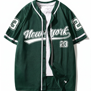 Camiseta de Béisbol Personalizada de Moda para Hombre, Tejida, Cuello Redondo, Sublimación, Impresión por Transferencia de Calor, Uniforme Deportivo - Product Image 6