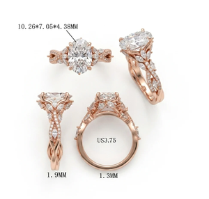 แหวนทอง 14k 2 กะรัต ประดับเพชรทรงมาร์คีส์ 3 กะรัต E VVS2 ผลิตในห้องปฏิบัติการ เหมาะสำหรับเป็นของขวัญงานหมั้นหรืองานแต่งงาน - Product Image 1