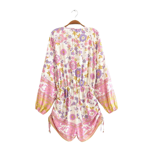 <b>Women</b> Printed Sleeveless Playsuit Set Casual Beach Wear - Product Image 2