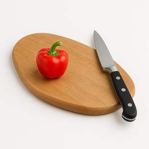 Tabla de Cortar Ovalada de Madera de Mango Hecha a Mano al por Mayor OEM, Tabla de Cortar de Madera Multiusos para Cocina, Proveedor a Granel - Product Image 1