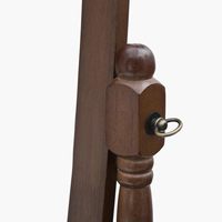 Classic Traditional Decorative Wooden Cheval Floor Mirror Freestanding Oval Dressing Mirror Adjustable Full Length Solid Wood
