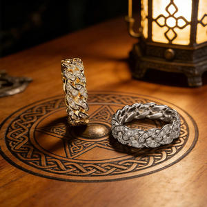 Bague en grappe de moissanite sertie de diamants pour hommes et femmes, en argent sterling 925 plaqué rhodium, sertie à griffes, style Hip Hop Bling, pour anniversaire - Product Image 5