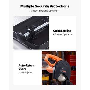 7-1/4 Stainless Steel Cold Cut Blade <b>Chop</b> Saw 1200 W Motor 4000 R/min Speed 0-45 Degrees Adjustable Cutting Band Saw <b>Machines</b> - Product Image 6