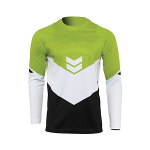 Camiseta de Carreras Personalizada para Hombre - % Poliéster Transpirable, Manga Larga, Logotipo Frontal, Tallas Grandes, Motocross, Ciclismo, Equipo Personalizado - Product Image 1