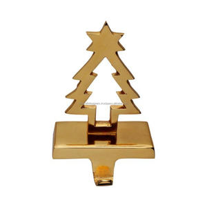 Brass Antique <b>Stocking</b> <b>Holder</b> Simple Style Table Countertop Christmas <b>Stocking</b> Hook For Decoration And Gift Items - Product Image 2