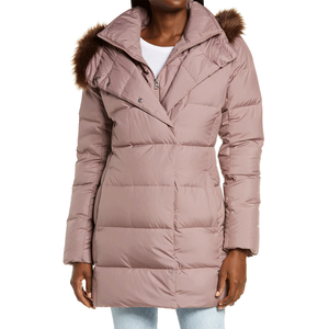 Parka Thermique Imperméable pour Femme avec Capuche à Bordure Fourrée, Veste d'Automne Personnalisable avec Fermeture Éclair et Logo, Vente en Gros, Usine OEM ODM - Product Image 1