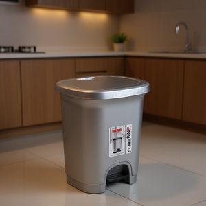 ถังขยะแบบเหยียบสีเงิน 8 ลิตร รุ่นใช้งานได้จริง - Product Image 3