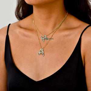 Pendentif Lettre Hiphop en Argent 925 Plaqué Or 18 carats avec Moissanite, Unisexe, Cadeau de Luxe, Usage Quotidien - Product Image 3