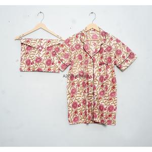 Nuevo Conjunto de Pijama de Verano Romántico y Transpirable 100% Algodón, Pantalones Cortos de Manga Corta, Lindo Conjunto de Dormir con Dibujos Animados, Ropa de Dormir Japonesa Simple - Product Image 5