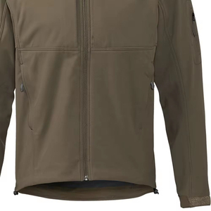 Nouvelle arrivée, veste softshell épaisse à capuche, design durable, coupe-vent, respirante, écologique, pour les sports de plein air en automne, pour hommes - Product Image 5