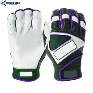DAIZEN STAR INTERNATIONAL Baseball Batting Gloves <b>Synthetic</b> <b>Leather</b> <b>Leather</b> Lightweight High Quality Comfortable Hook Loop - Product Image 2