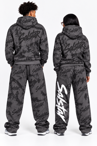 Ensemble de survêtement camouflage imprimé sur toute la surface personnalisé pour homme, sweat à capuche zippé et pantalon de jogging, vêtements de sport, streetwear - Product Image 4