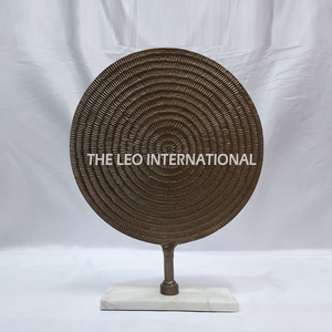 Escultura Abstracta de Hierro, Estatua de Arte Moderno, Base Cuadrada de Piedra, Duradera, Ecológica, Decoración para el Hogar, Adorno para Sala de Estar - Product Image 2