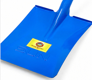 SUN - Pelle à main robuste avec poignée en D - Outil de jardinage agricole en métal bleu - Pour travaux agricoles et de terrassement - Product Image 3