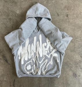 Suéter desgastado de nuevo diseño para hombre, ropa de calle, sudaderas estampadas Y2K, sudaderas gráficas holgadas hechas a medida - Product Image 3