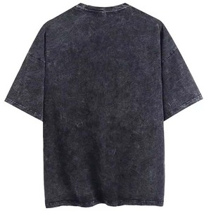 เสื้อยืดแขนสั้นทรงหลวมโอเวอร์ไซส์สำหรับผู้ชาย ผ้าฝ้ายผสมใยไผ่ 230 กรัม สไตล์วินเทจ ล้างสีแบบแอซิดวอช ไซส์พลัส  แบบสั่งทำพิเศษสำหรับฤดูร้อน - Product Image 2