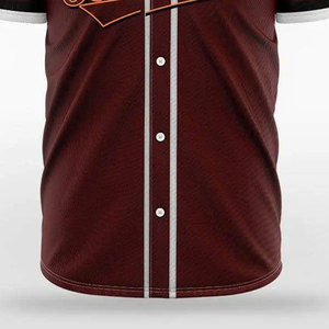 Sports Wear Custom Button Closure Top Quality Fabric Made <b>Baseball</b> Jersey Latest Design Men's <b>Baseball</b> Jersey - Product Image 5