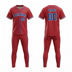 Conjunto de Uniforme de Béisbol Personalizado, Jersey y Pantalones Sublimados, Transpirables, de Poliéster, para Entrenamiento y Partidos de Equipo - Product Image 3
