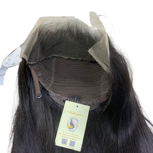 Perruques en cheveux humains vietnamiens lisses, noires naturelles, courtes, avec fermeture suisse 5x5 HD, cuticules alignées, personnalisées - Product Image 1